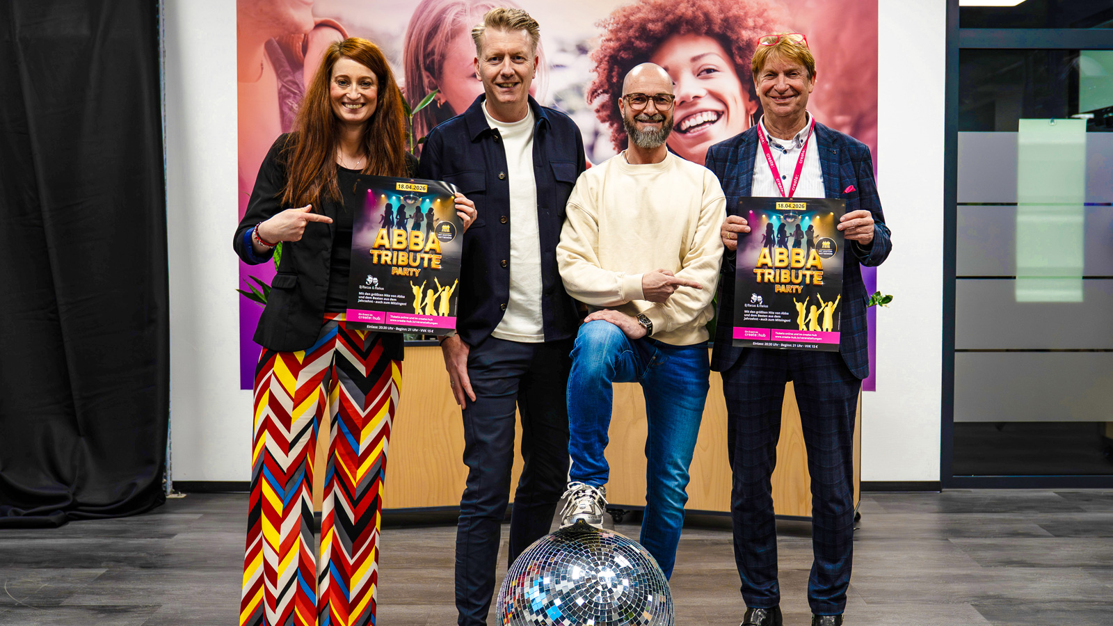 create:hub Holzminden veranstaltet Abba Tribute Party mit DJ Marcus und Markus am 18. April